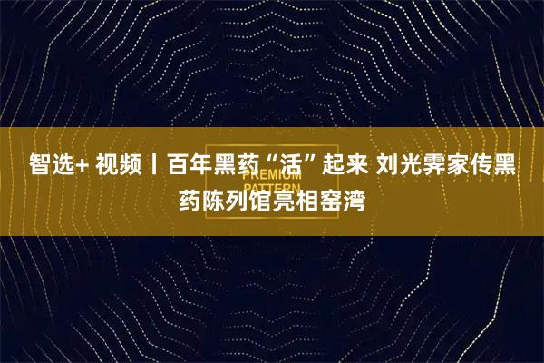 智选+ 视频丨百年黑药“活”起来 刘光霁家传黑药陈列馆亮相窑湾